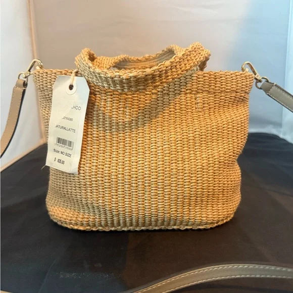 Jimmy Choo Tan Woven Tote Bag - Picture 6 of 9
